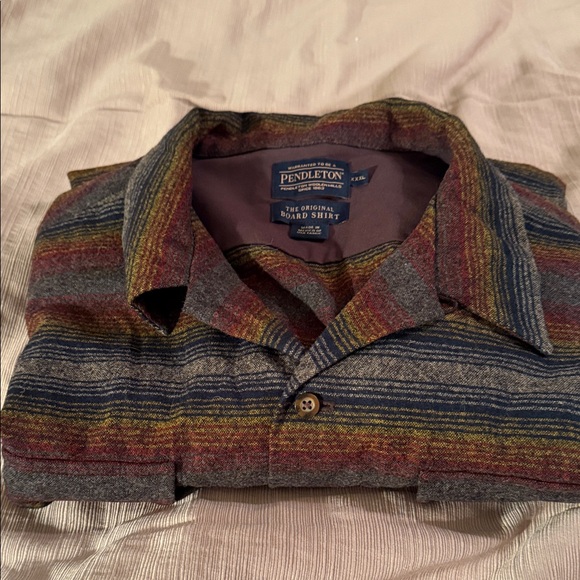 Pendleton Men's Striped Shirt Jacket in Earth Tones - Picture 9 of 9